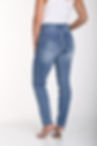 Jeans denim pâle avec imprimé fleur vue de dos