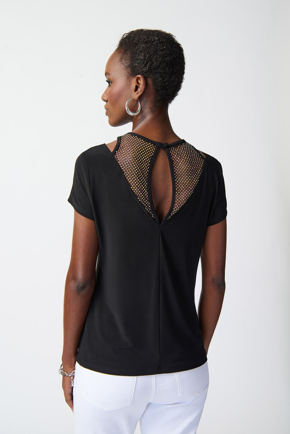 Miniature : Chandail noir avec strass vue de dos