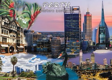 Perth Western Australia (Montage) Postcard | australia-postcards
