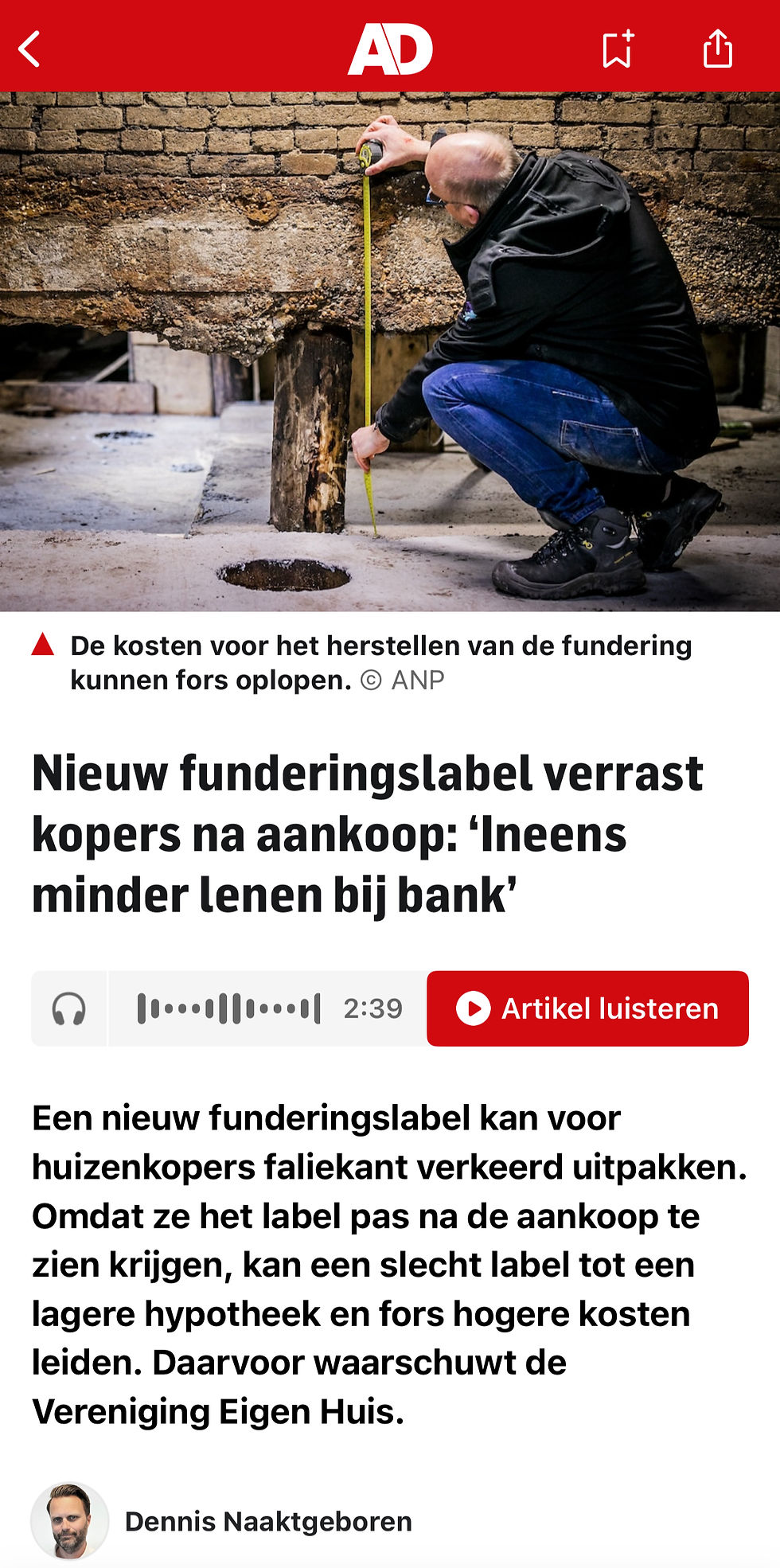 Het funderingslabel legt geen nieuw probleem bloot. Het maakt een bestaand probleem zichtbaar.
Zolang cruciale woninginformatie pas laat in het proces beschikbaar komt, blijven we:
Verkeerde beslissingen faciliteren
Risico’s verkeerd inschatten
Onnodige kosten creëren
De volgende stap is duidelijk:
integreer deze inzichten vóór het hypotheekadvies.
Wie dat goed doet, heeft niet alleen betere processen —
maar bouwt ook aan een toekomstbestendige woningmarkt.