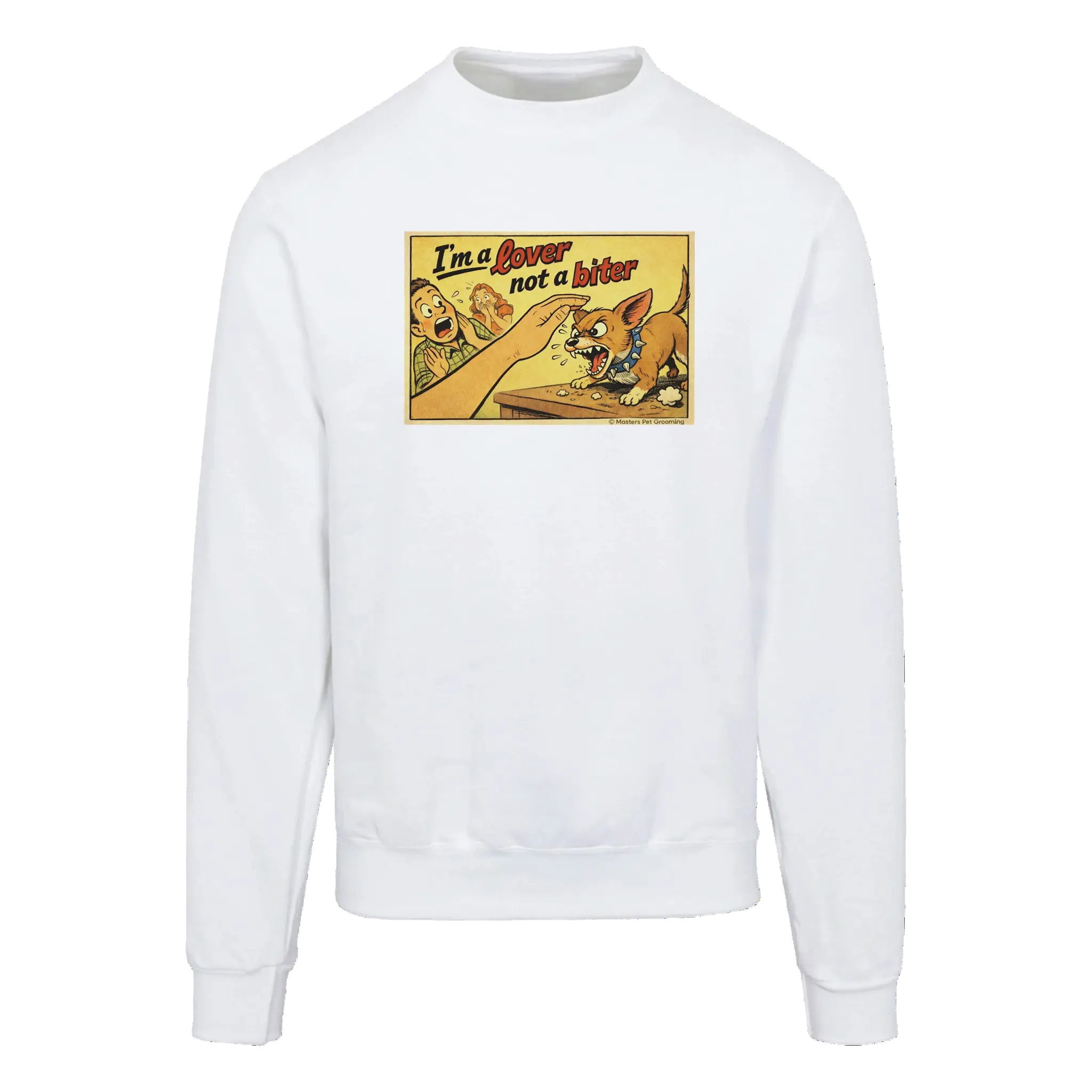 ‘I’m a Lover Not a Biter!’ Premium Unisex Crewneck Sweatshirt