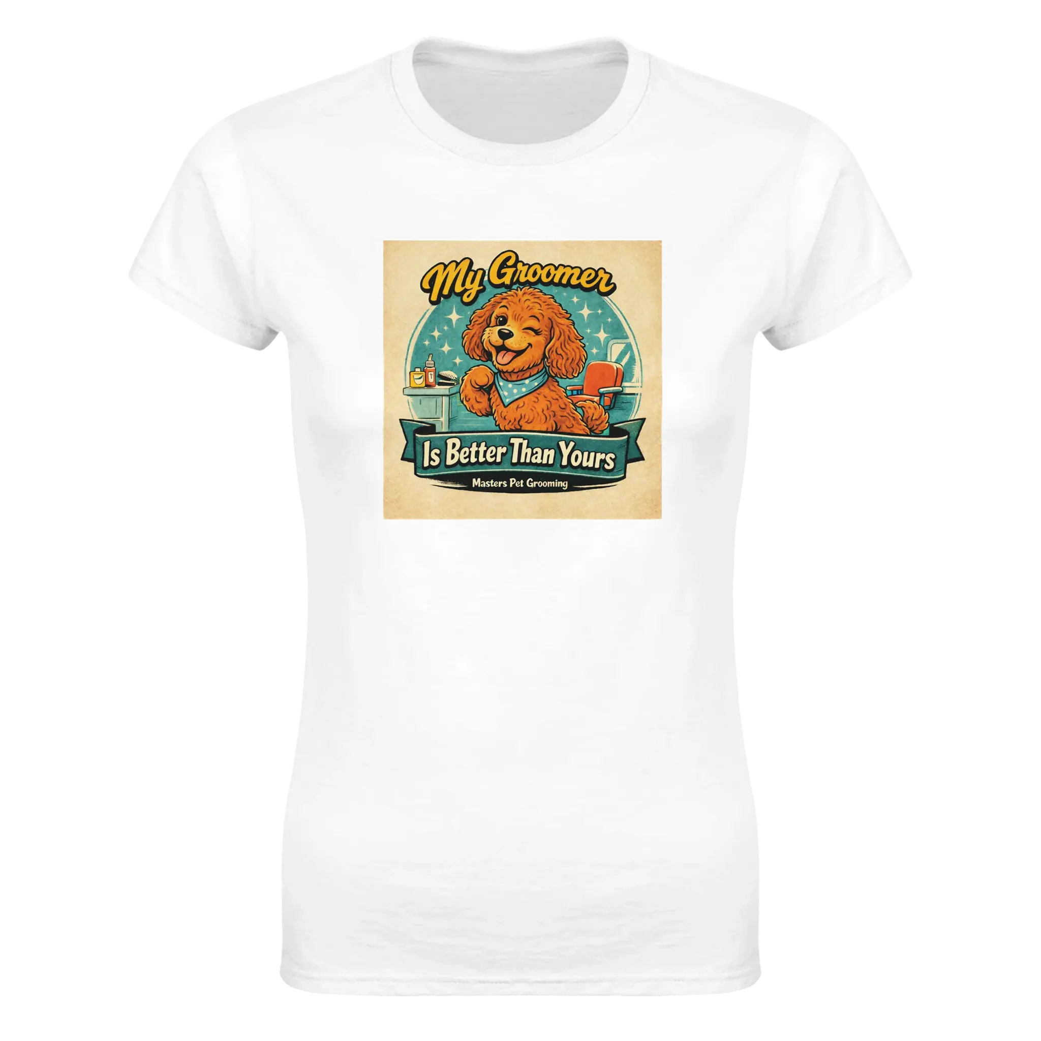 My Groomer is Better Than Yours (Ruby Cavoodle) Classic Womens Crewneck T-shirt