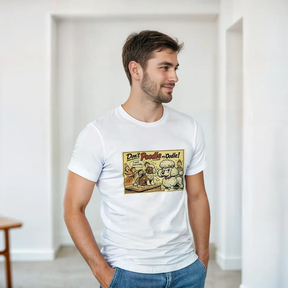 Thumbnail: ‘Don’t Poodle my Oodle!’ Heavyweight Unisex Crewneck T-shirt