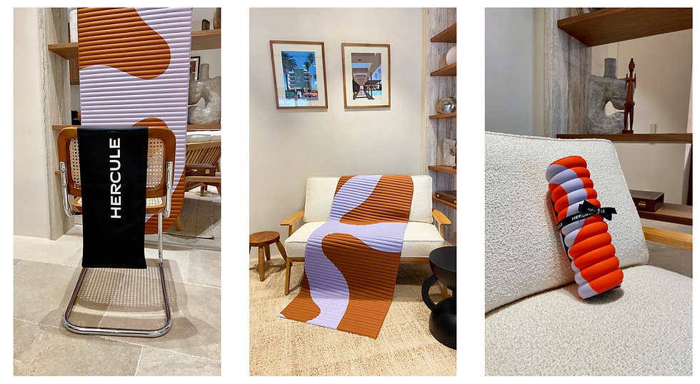Tapis de sport design Archy par Hercule Studio – fabriqué en France, esthétique contemporaine et certification numérique intégrée pour une expérience bien-être innovante et traçable