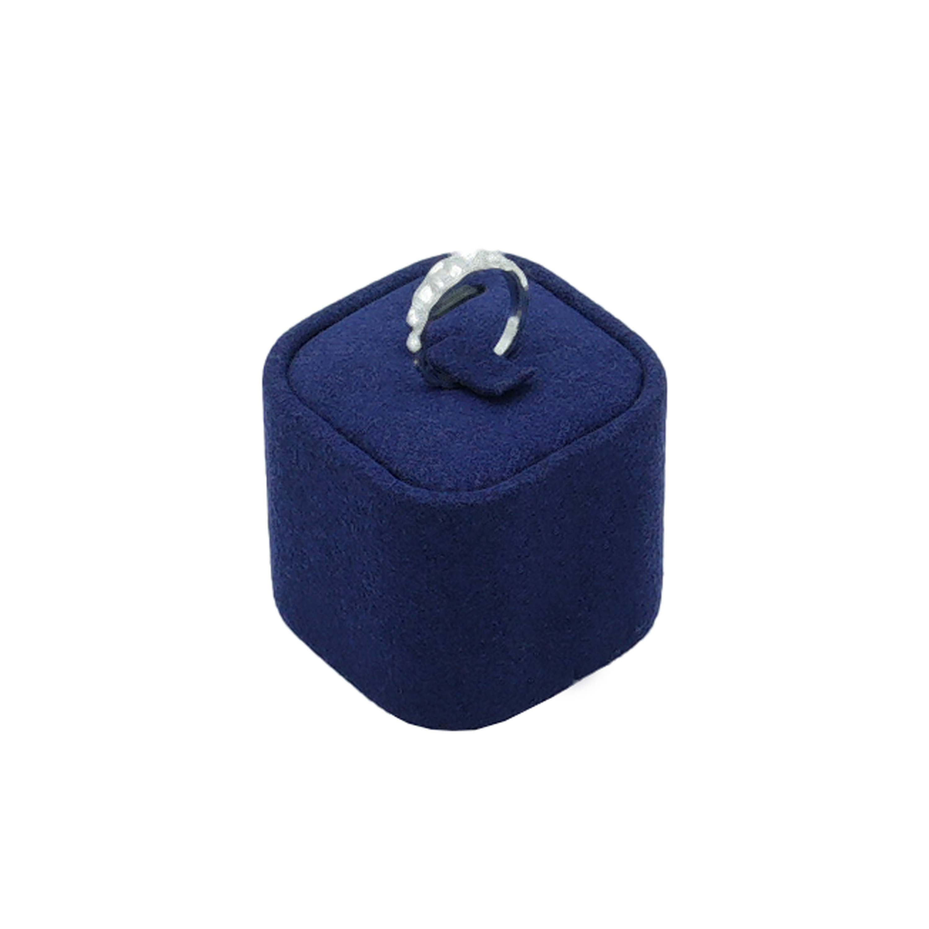 Navy Blue Microfiber Ring Stand