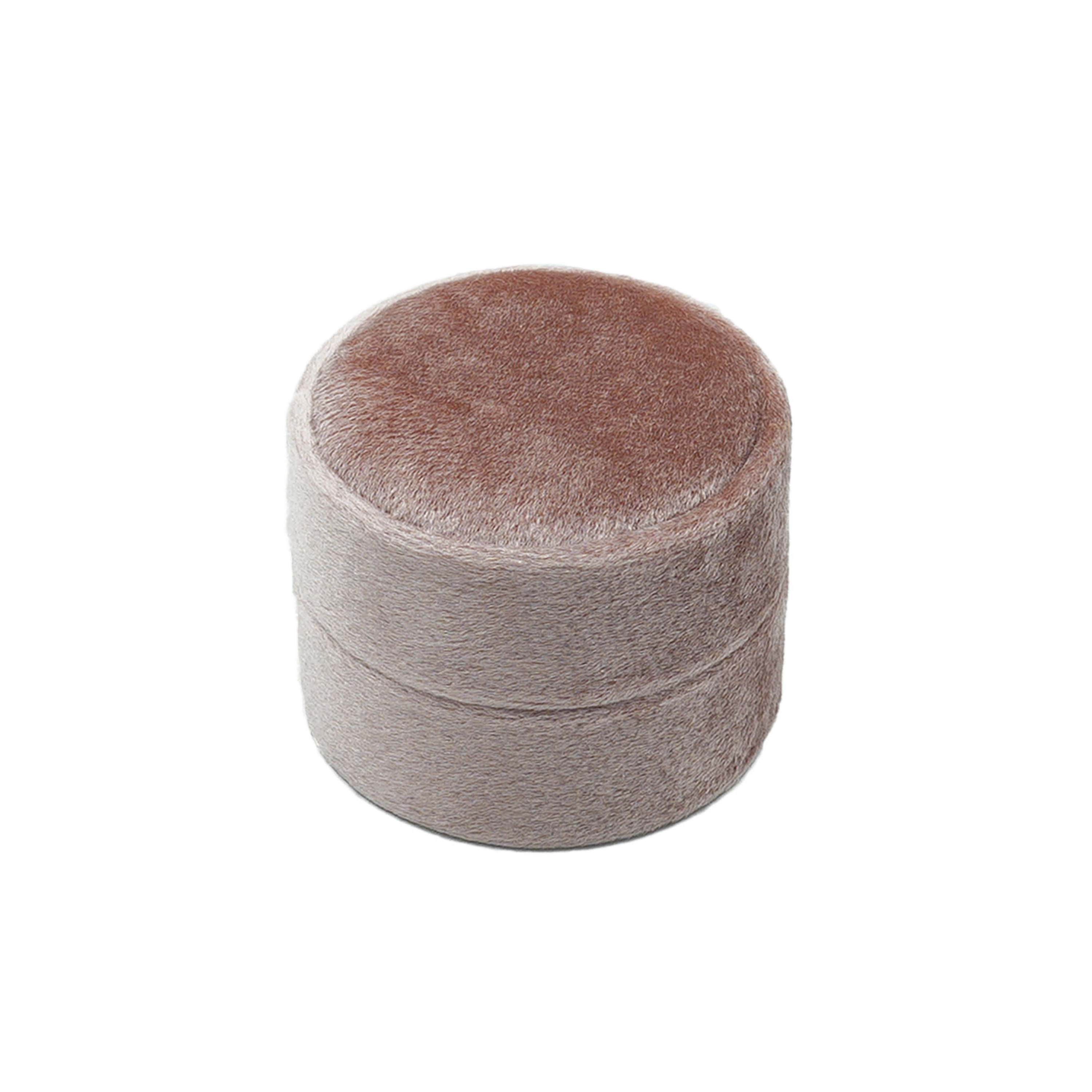 Terracotta Round Velvet Ring Box