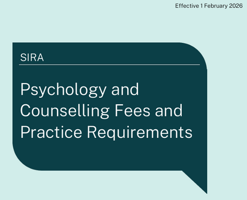 SIRA NSW Psychology & Allied health Fees order Feb 2026 - new rates