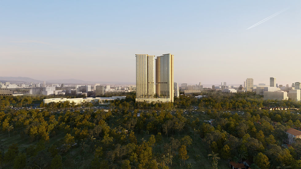 The Lana Tower and residential apartment 3D Rendering by Kunkun Visual