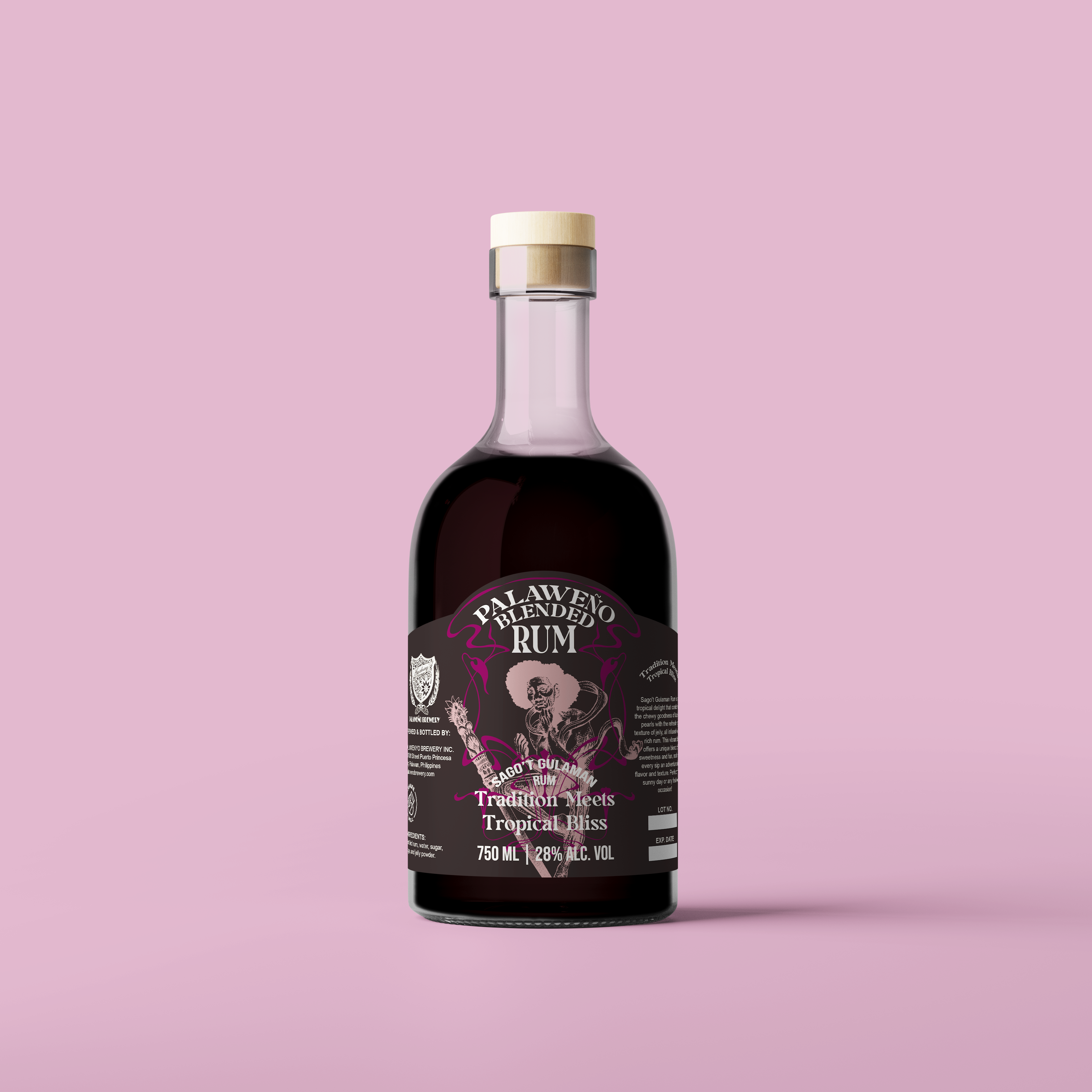 Palaweño Blended Rum Sago't Gulaman Rum 750 ml
