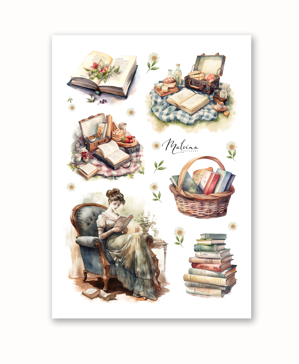 Стікери Естетика читання 3