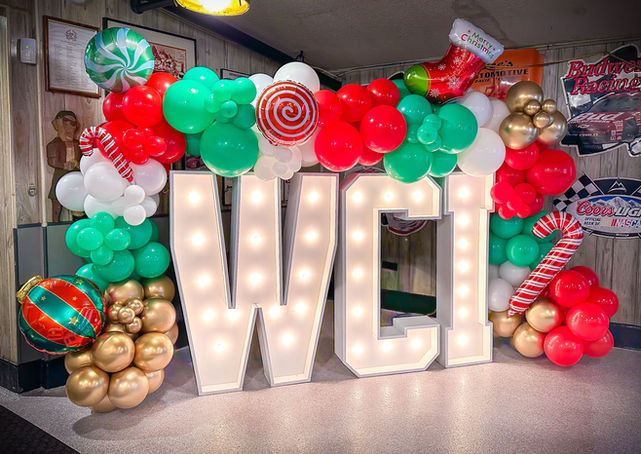 Marquee Letters with balloon garland in Fort Lauderdale, Florida