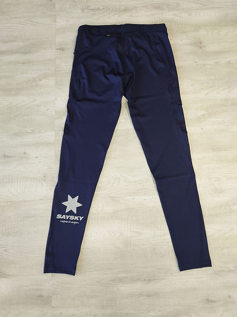 SAYSKY ランニングタイツ Eco Combat Tights - MARITIME BLUE EMBOSSED