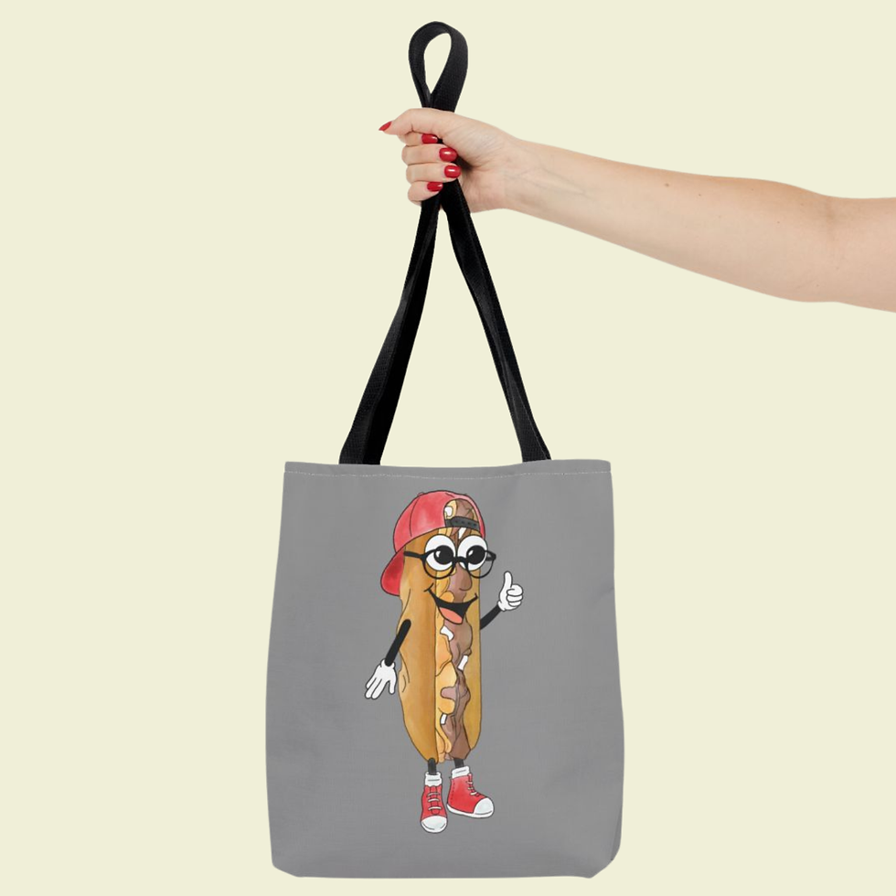 Thumbnail: Charlie Cheesesteak Canvas Tote Bag