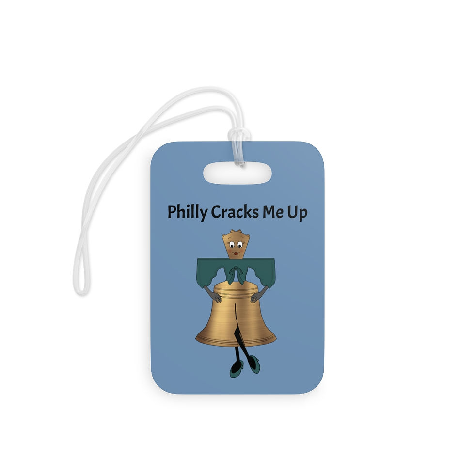 Thumbnail: Philly Cracks Me Up Personalized Luggage Tag - Blue