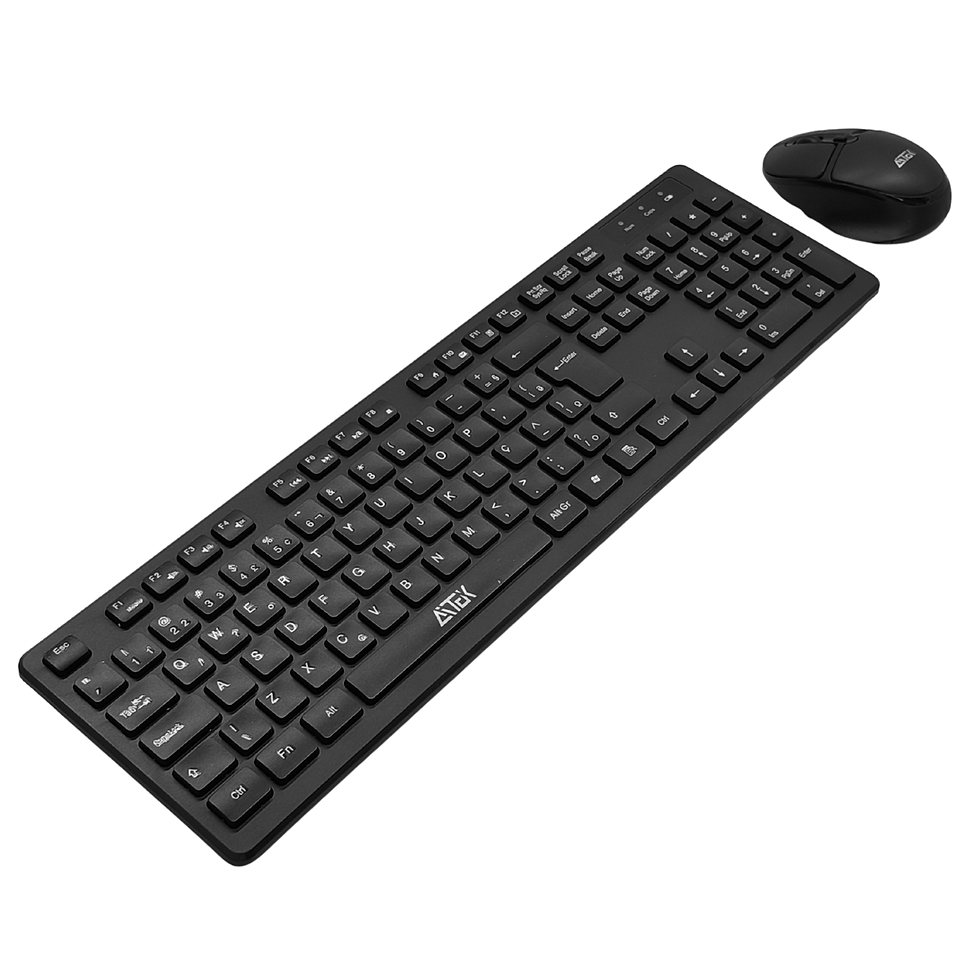 Miniatura: Silent Black Wireless Keyboard and Mouse Kit with 2.4G Connection and DPI 1600 O