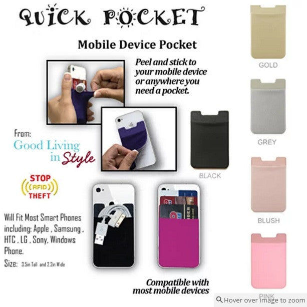 Thumbnail: Quick Pocket For Every Smart Phone With RFID Protection