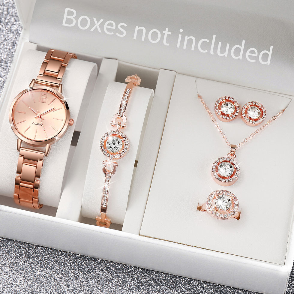 Thumbnail: Luxe Elegance Women's Jewelry & Watch Set – Timeless Beauty in One Perfect Gift
