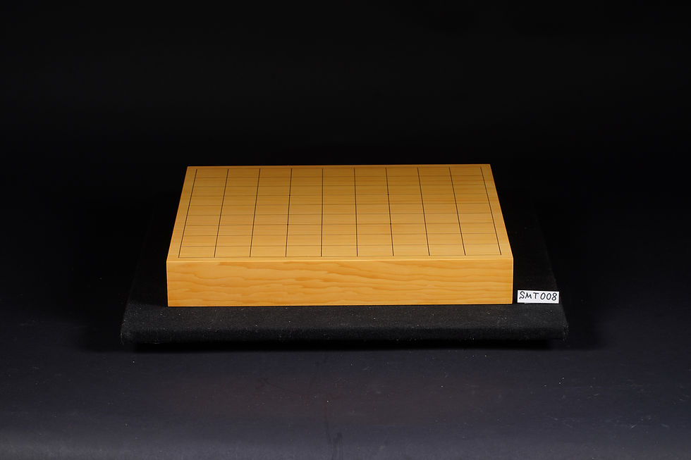 Thumbnail: 【SMT008】Kyusyu Hon-Kaya Masame (Straight Grain), One-piece Table Shogi Board.  Shogi Piece stand included.
