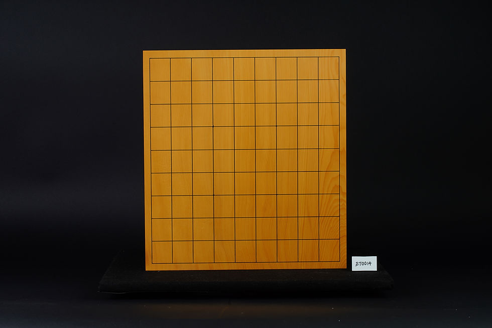 サムネイル： 【ST0014】日向産本榧 追柾目 一枚盤　卓上将棋盤（駒台付）