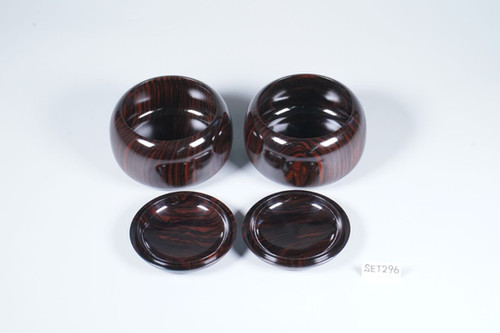 SET296】日向特産蛤碁石（日向産スワブテ蛤）雪印31号・黒檀碁笥セット