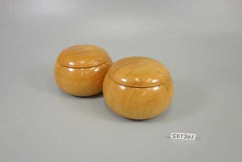 SET201】蛤碁石（月印31号）・欅碁笥セット | 日向碁盤碁石