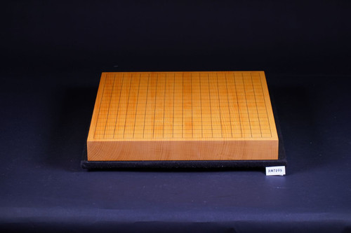 SET297】熊須健一作 日向産本榧 天地柾 一枚盤 卓上碁盤セット(雪印36