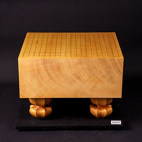 碁盤 天然銘木 本榧 木裏 囲碁 本榧卓上碁盤 3寸柾目（一枚物）242021