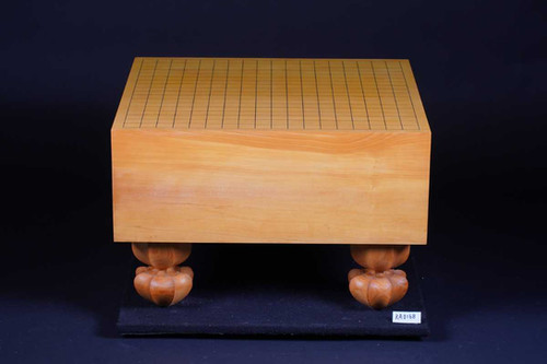 SET293】日向産本榧 柾目 脚付碁盤セット（雪印34号、黒檀 特大