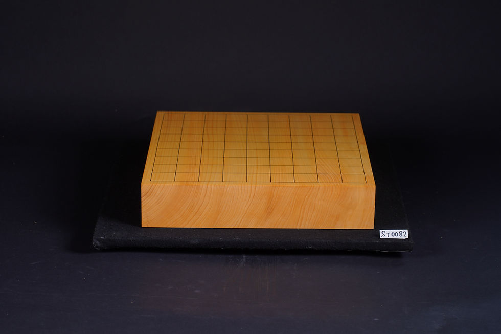 縮圖：【ST0082】九州产本榧 天地柾 独木桌上 将棋棋盘 （带驹台）