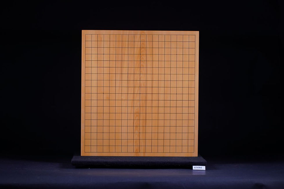 サムネイル： 【SET300】日向産本榧 木裏  一枚盤 卓上碁盤セット（華印37号、花梨超特大）