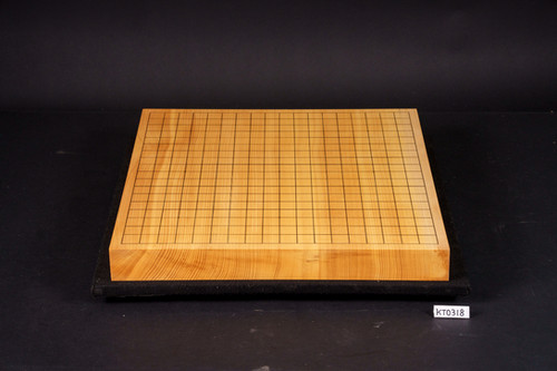 SET315】日向産本榧 柾目 一枚盤 卓上碁盤セット（月印36号、花梨特大