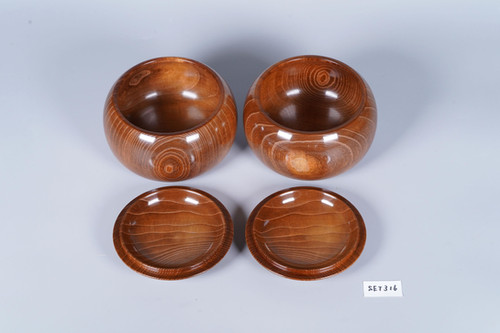 SET316】蛤碁石‧名木棋笥套组(雪印36号・本桑) | 日向碁盤碁石