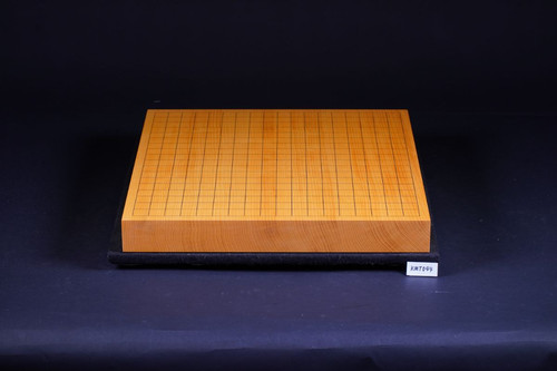 SET297】熊須健一作 日向産本榧 天地柾 一枚盤 卓上碁盤セット(雪印36