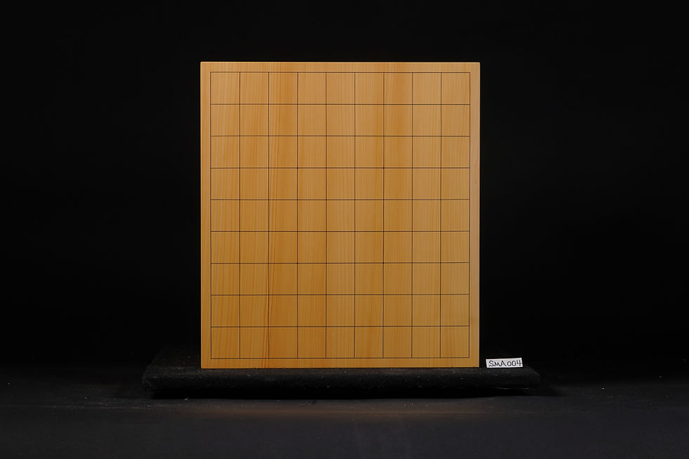 Thumbnail: 【SMA004】Kyushu Hon-Kaya, Tenchi-masa, Shogi Board with Legs.(Includes 4-legged Shima-Kuwa piece stands, storage cases for the piece stands and piece box)