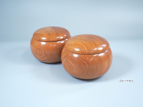 SET283】日向産本榧 木裏 一枚盤 卓上碁盤（華印33号 欅碁笥）セット