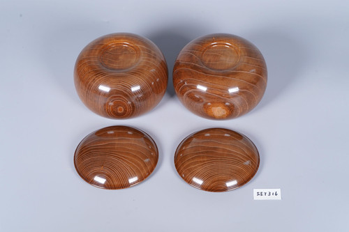 SET316】蛤碁石‧名木棋笥套组(雪印36号・本桑) | 日向碁盤碁石
