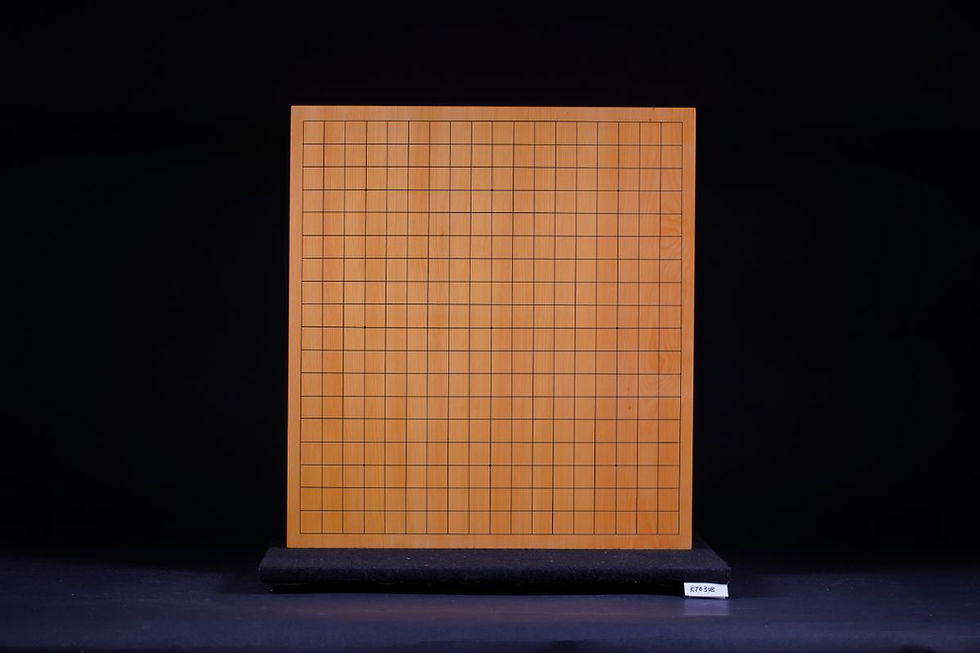 Thumbnail: 【SET303】Hyuga Hon-Kaya, Tenchi-masa, One-piece Table Go Board Set(Blossom Grade, Size 35, Keyaki (Zelkova))