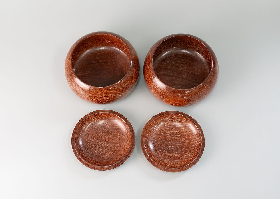 Thumbnail: 【SET142】Go stones and Go bowls Set ［Size39, Indian Rosewood]