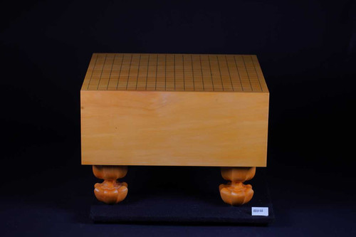 SET292】九州山地産本榧 四方柾 脚付碁盤セット（雪印35号、本桑碁笥