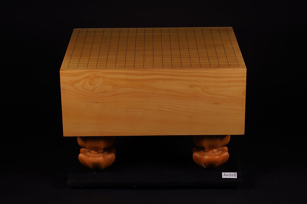 Thumbnail: 【AN008】Hyuga Hon-Kaya, Tenchi-masa, Go Board with Legs with Utaro Hashimoto's Calligraphy
