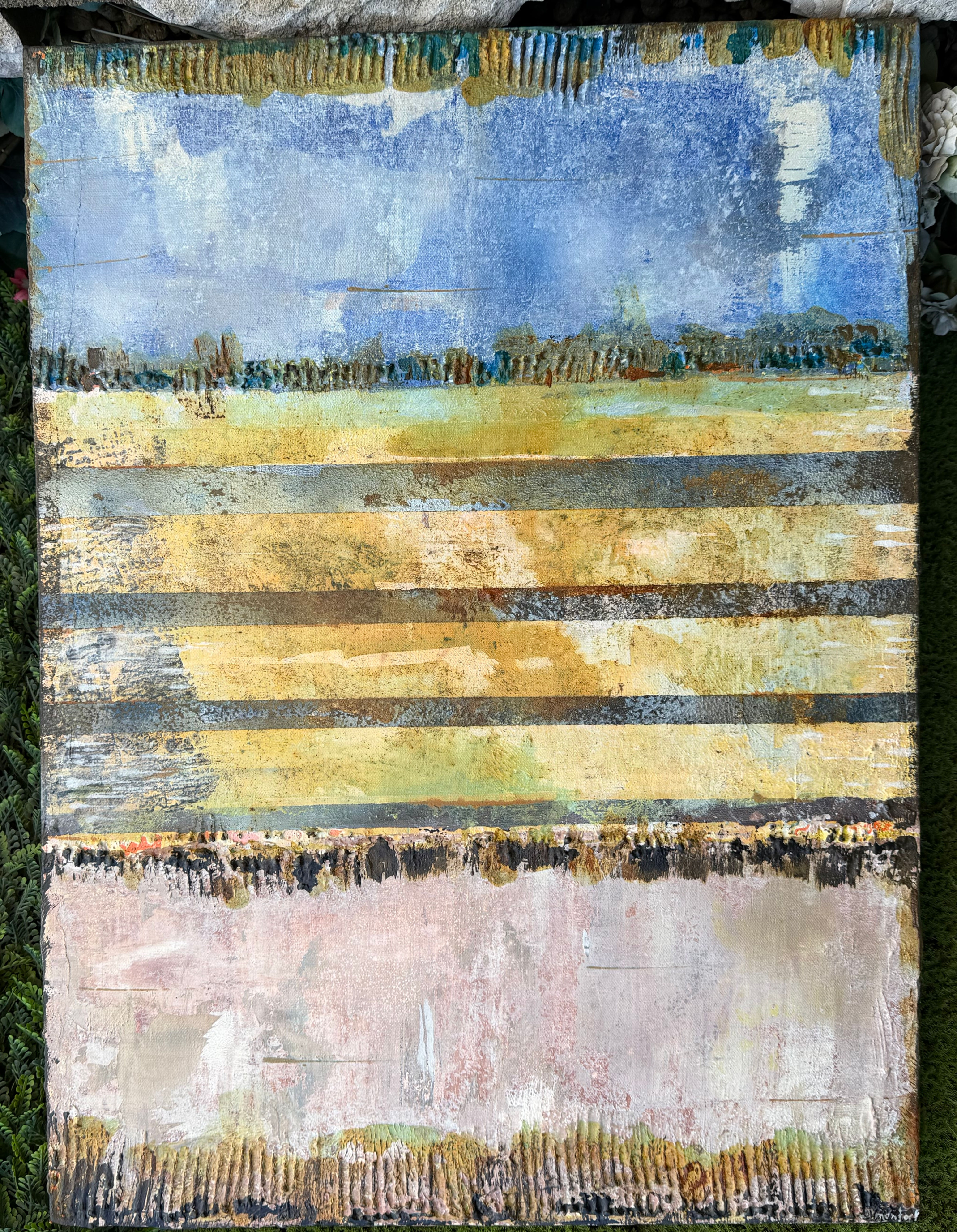 "Estratos de Luz y Tierra”  54x73x3,7 Texturado