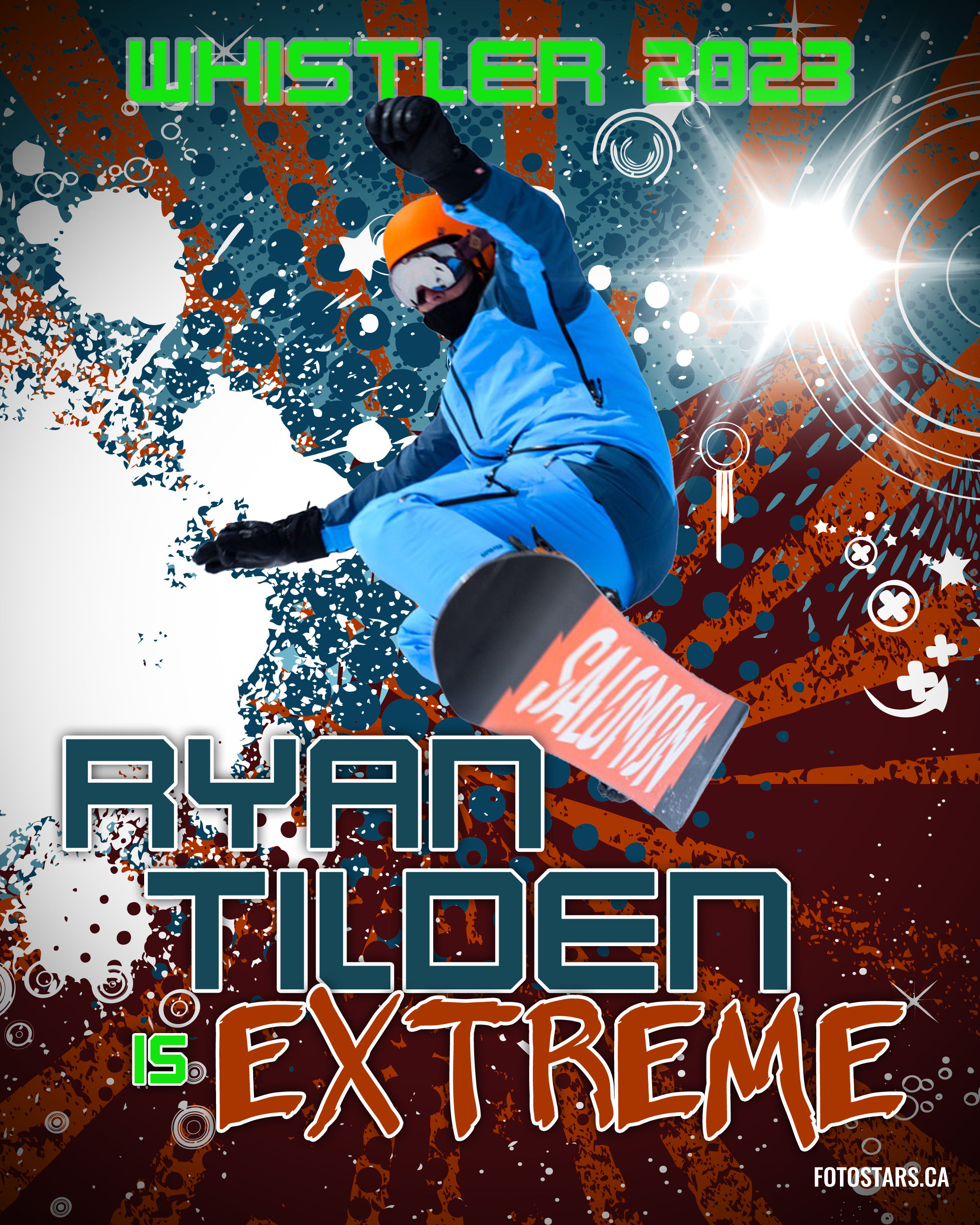 Snowboarding Custom Digital Image or Print JK