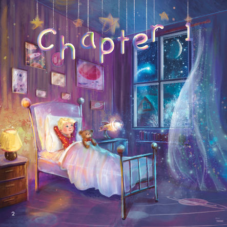 boy is dreaming watching the stars at night