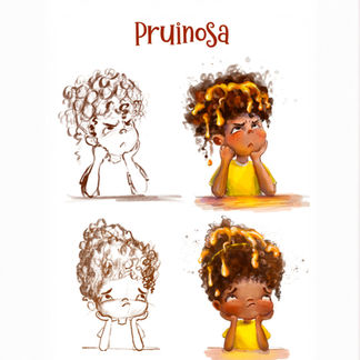 Character design for a magical tale by Paige Goulette of a young girl on a whimsical adventure, discovering the power of kindness and learning to embrace who she truly is.
