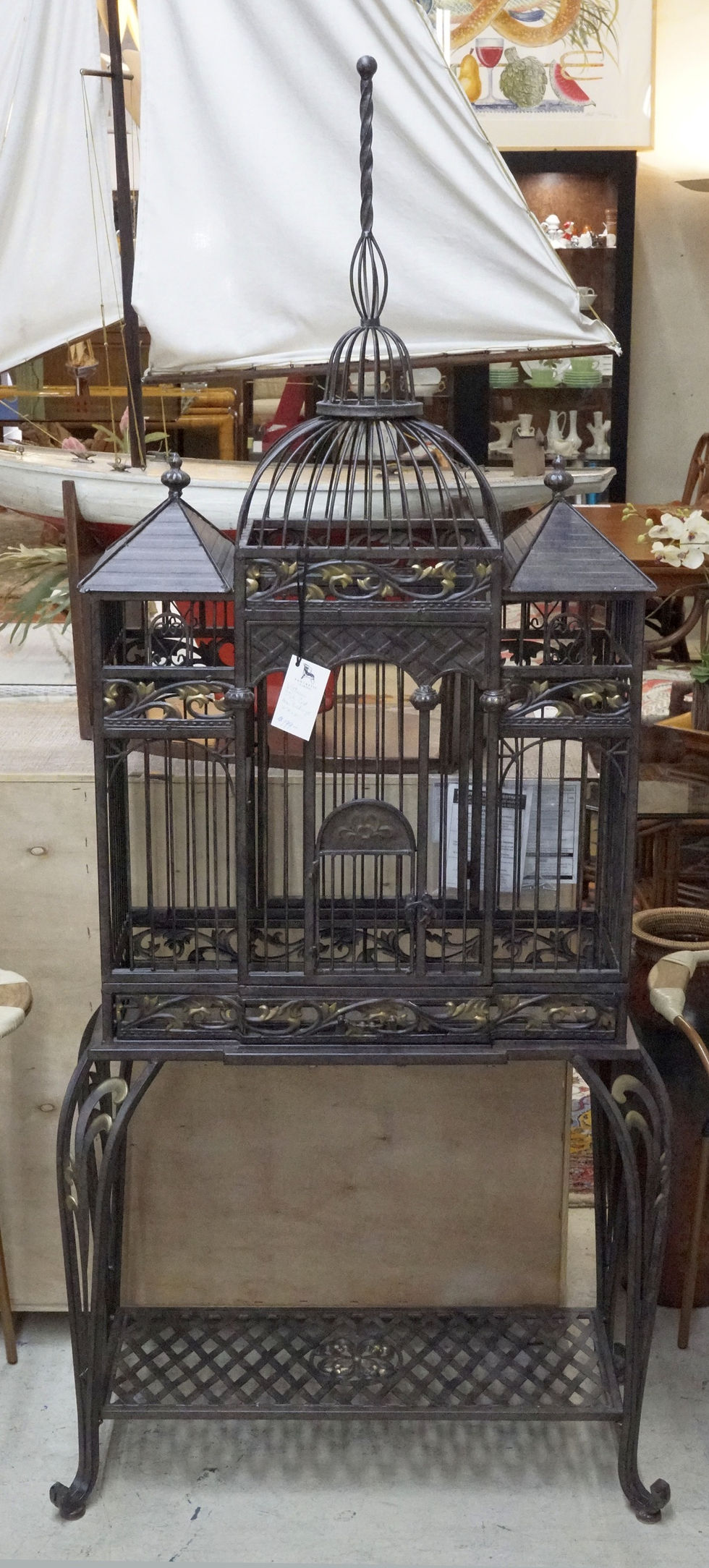 Victorian Style Cast Iron Birdcage $199.00