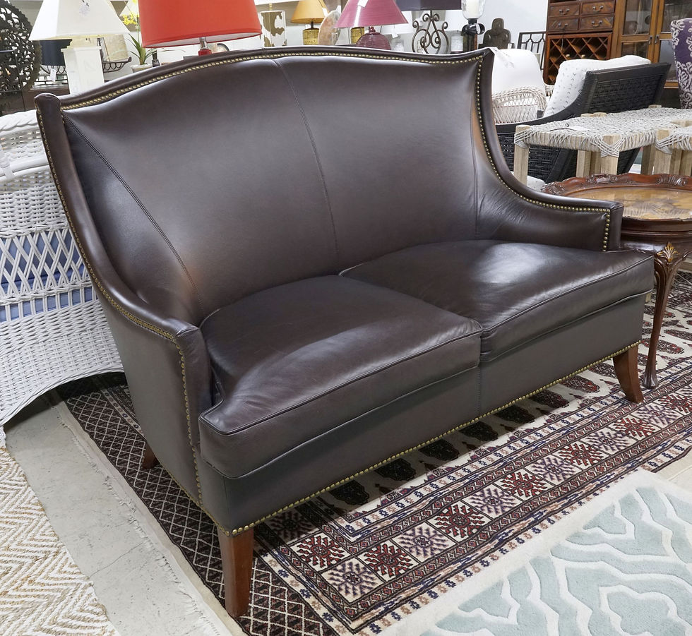 Thumbnail: Leather Love Seat- Bombay $399.00
