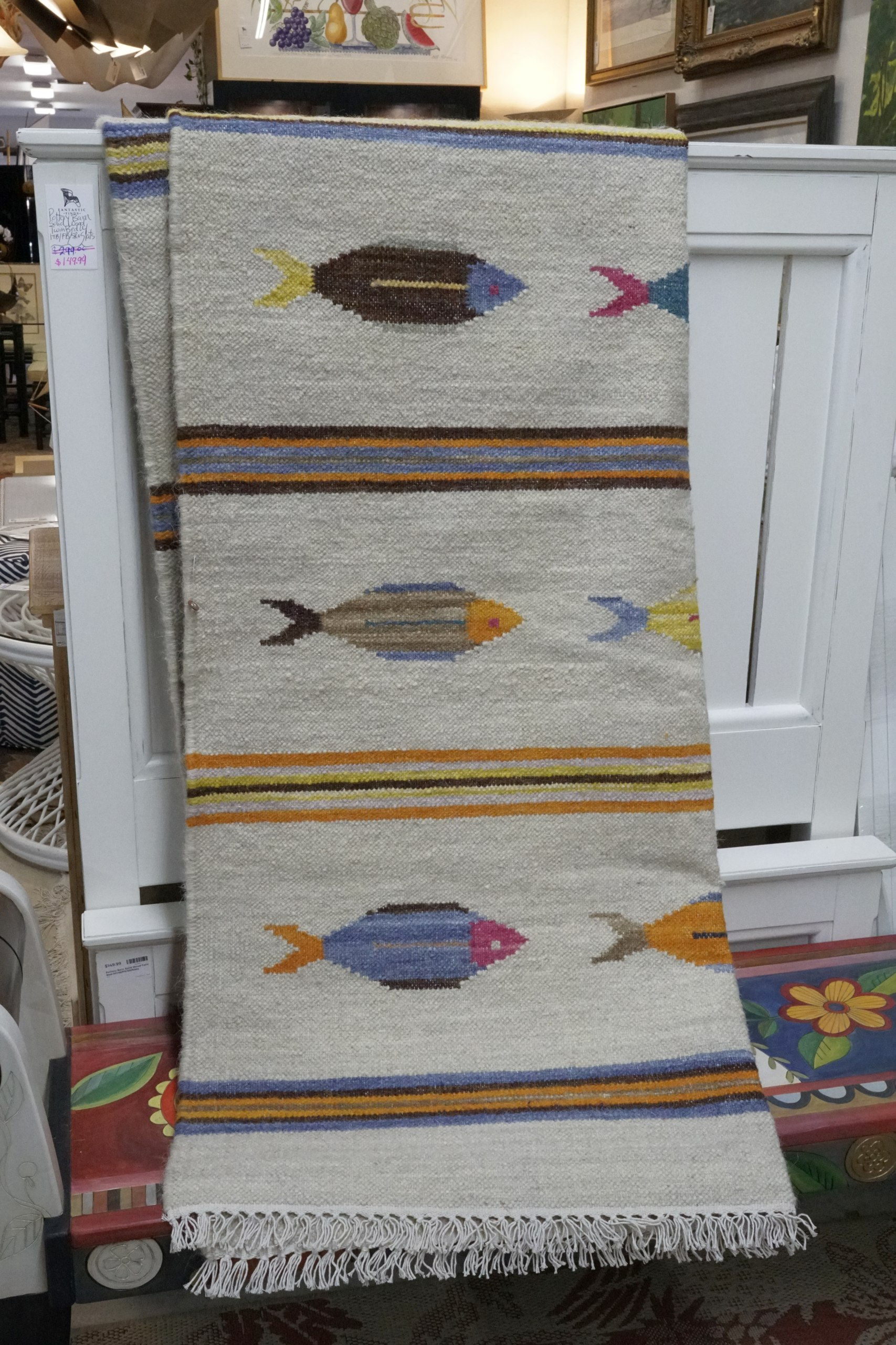 Modern Anatolia Cream Fish Rug 4' x 6' $399.00