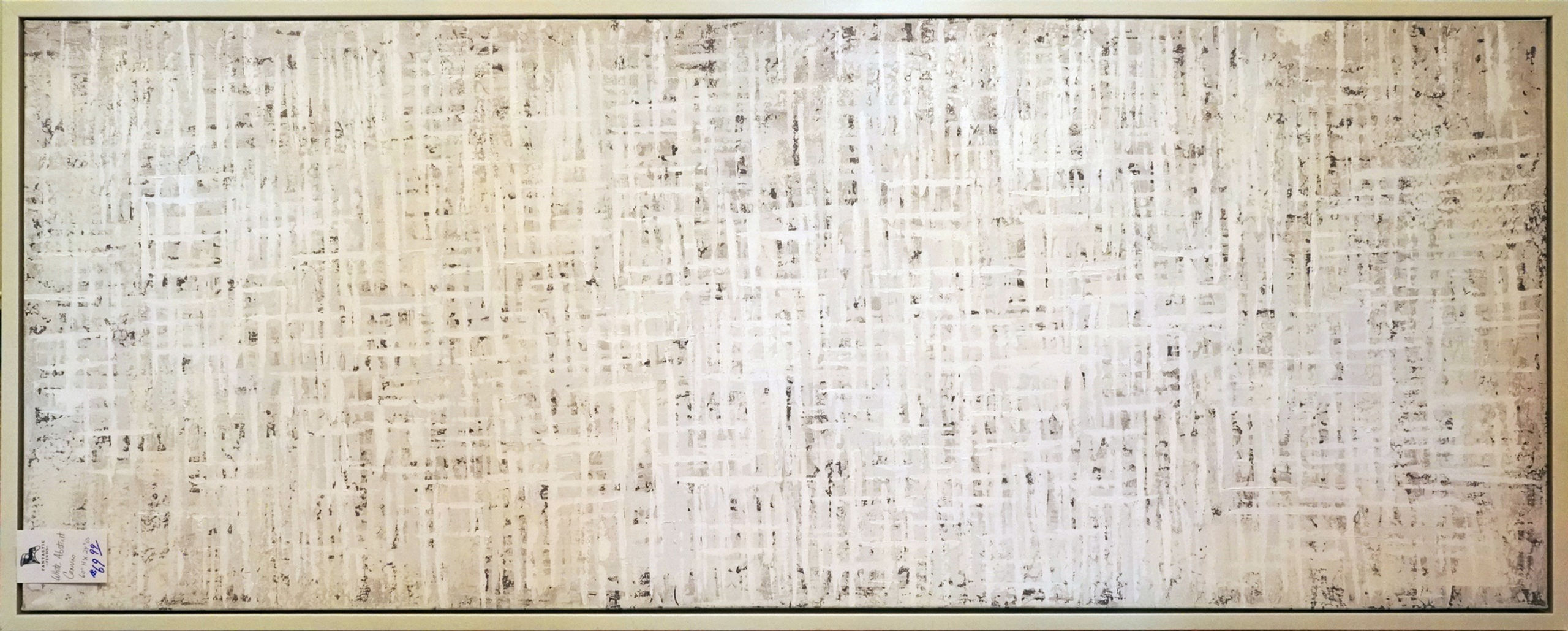 White Abstract Canvas 60" x 24" $69.99