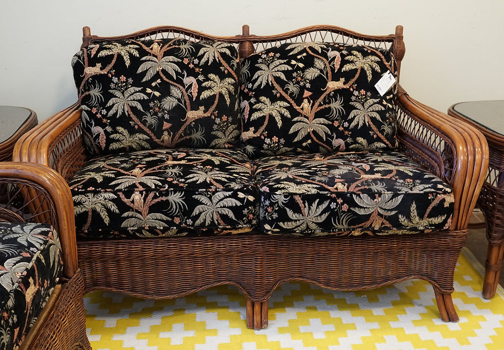 Thumbnail: Braxton Culler Rattan Loveseat, Chair, & 2 Side Tables $999.00