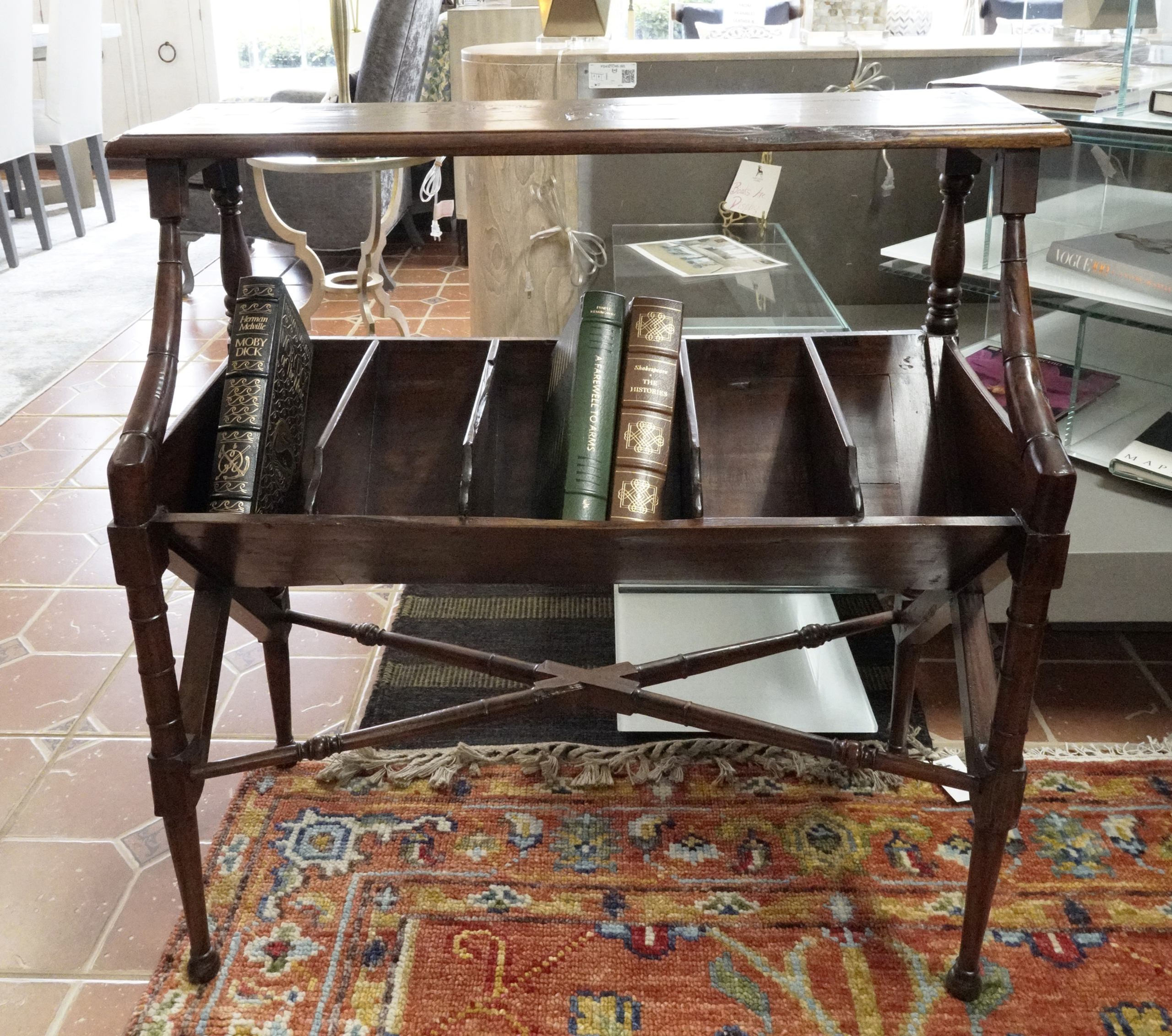 Vintage Traditional Mahogany Book Trough Console Table $499.99